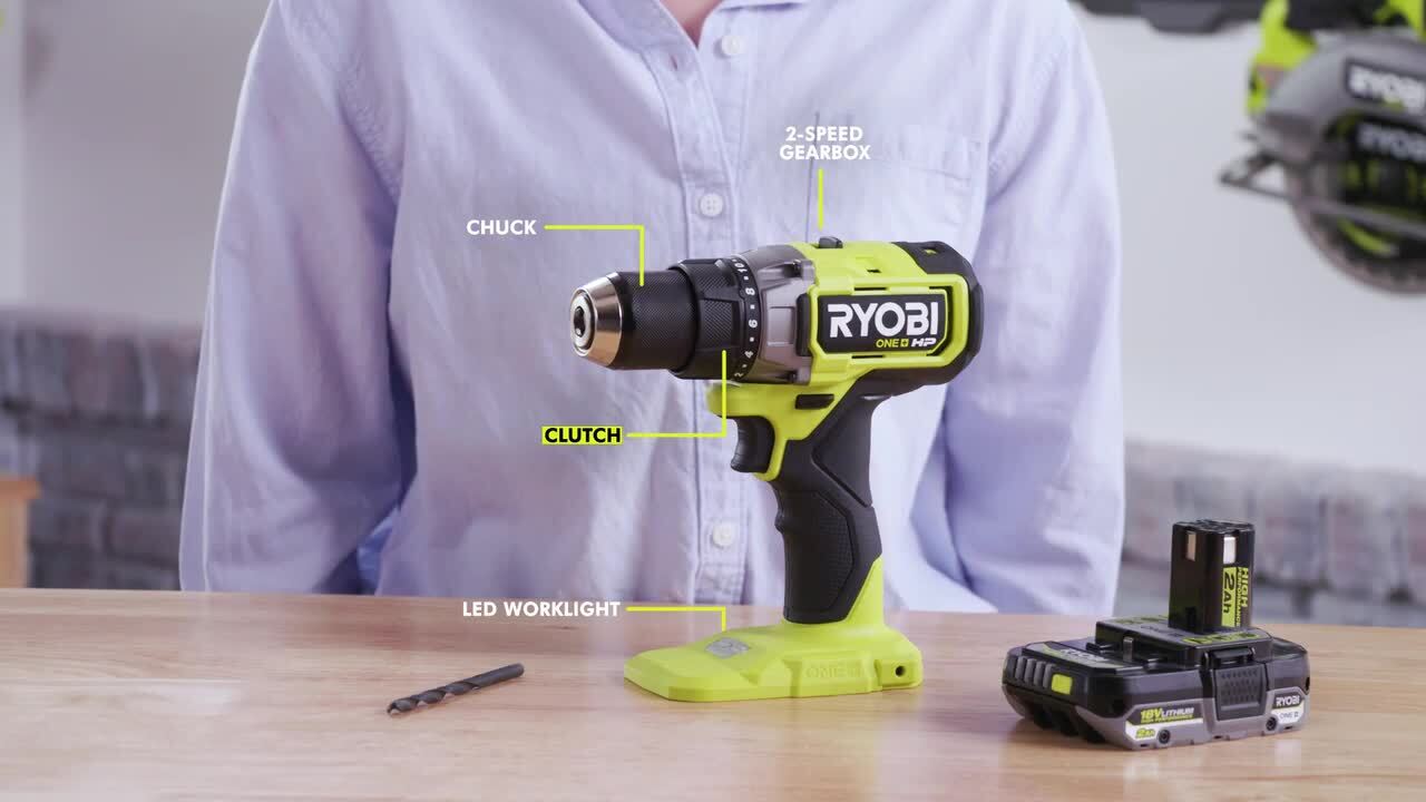 ONE+ 18V Cordless 1/2 in. Drill/Driver Kit with (1) 1.5 Ah Battery and Charger