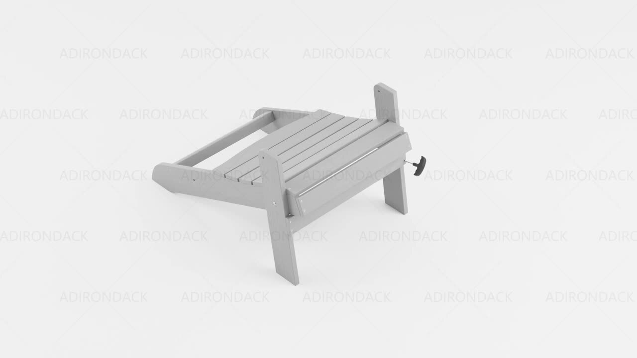 Mximu Black Plastic Outdoor Patio Folding Adirondack Chair FCH1302