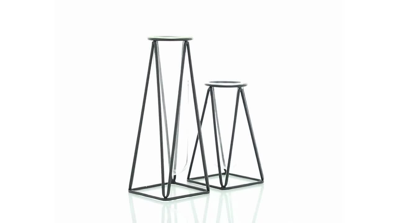 CosmoLiving by Cosmopolitan 13 in., 9 in. Black Tube Glass