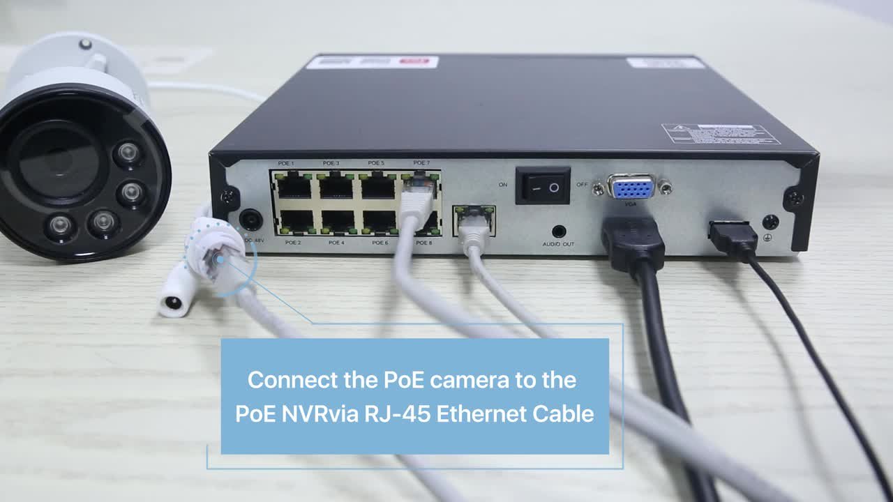 ZOSI 8-Channel 5MP POE 2TB NVR Security Camera System with 8 Wired