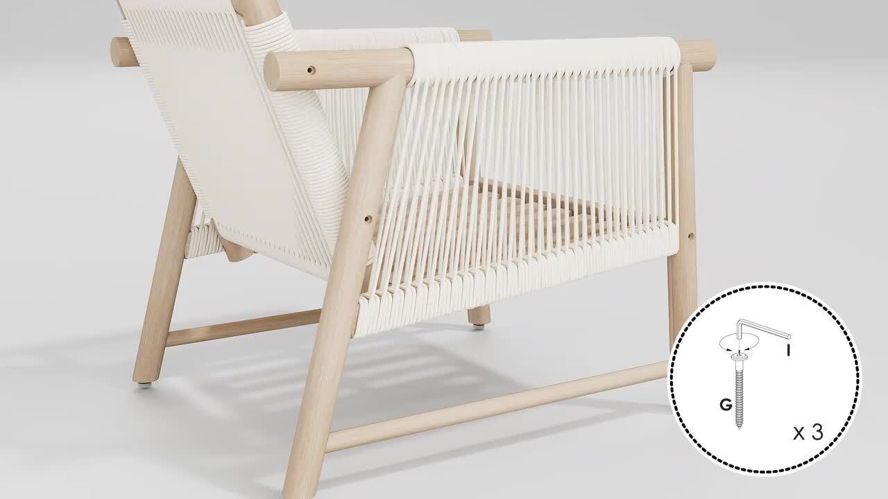 Spruce Spring Miles Cream Fabric Swivel Handwoven Rope Arm Chair