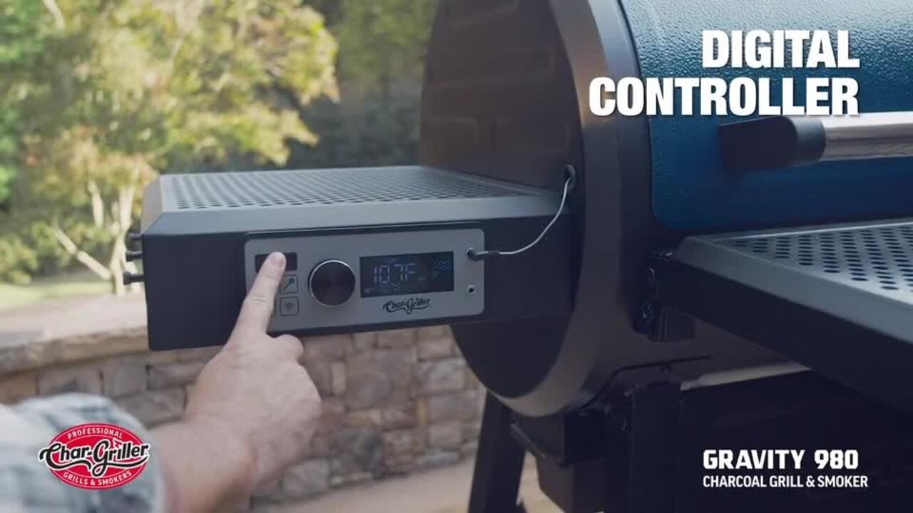 Char-Griller Gravity Fed 980 Wi-Fi Charcoal Grill and Smoker - Thumbnail 2