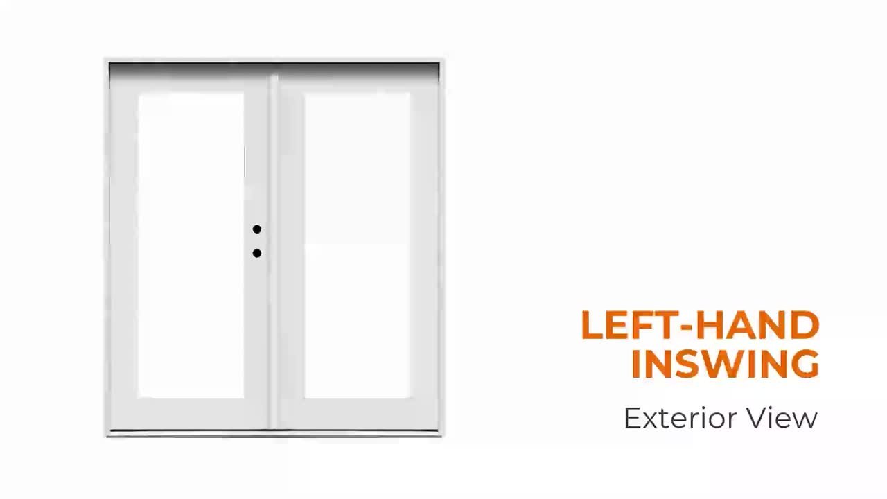 MP Doors 72 in. x 80 in. Black Left-Hand Inswing Fiberglass Full