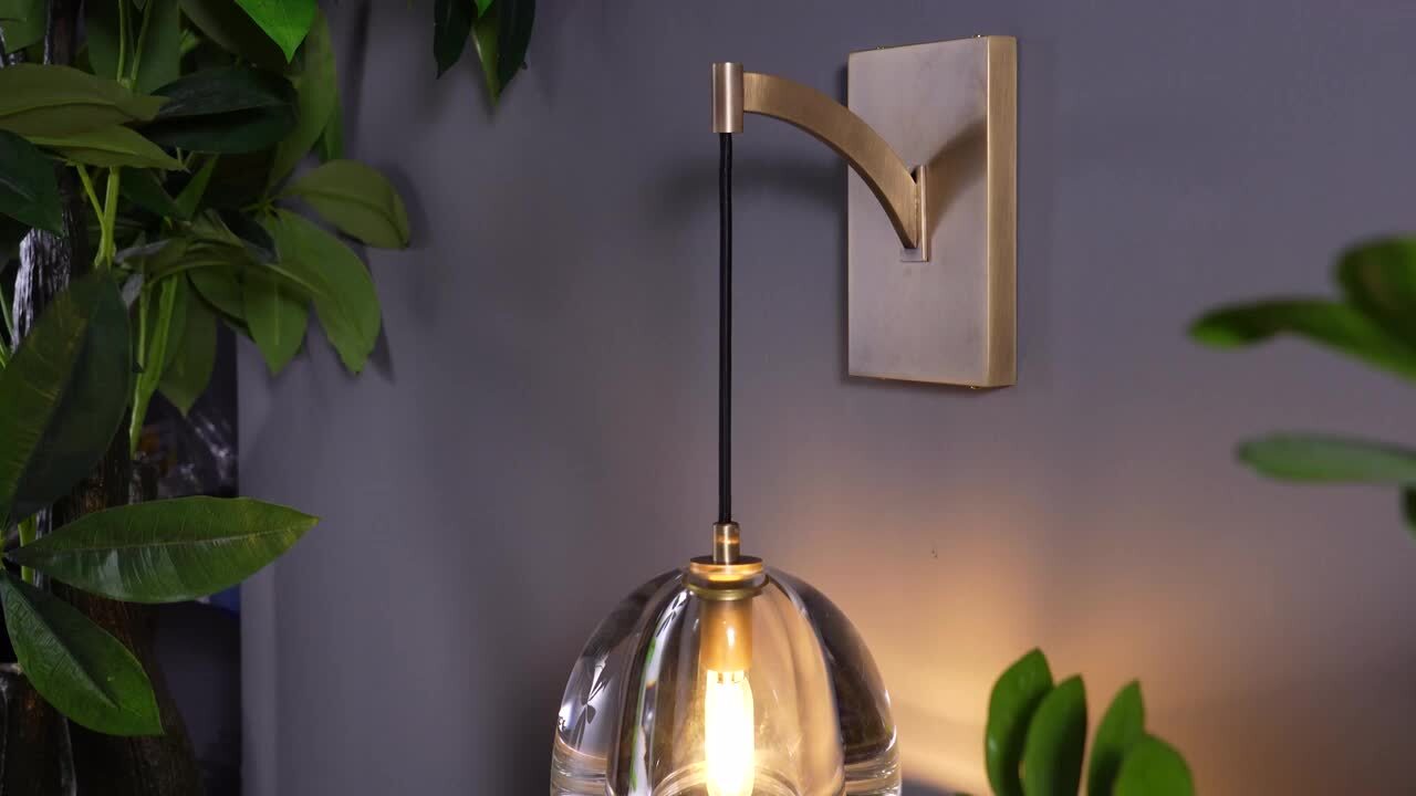 Starlight☆♡ YUYI 7 in. Modern 1-Lights Gold Vanity Light with Luxury