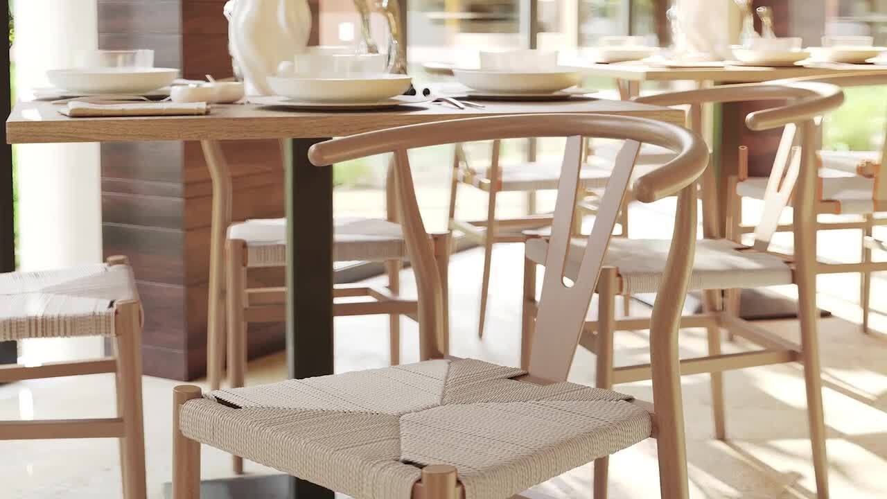 Carnegy Avenue Logan Commercial Grade Oak Frame/Natural Seat