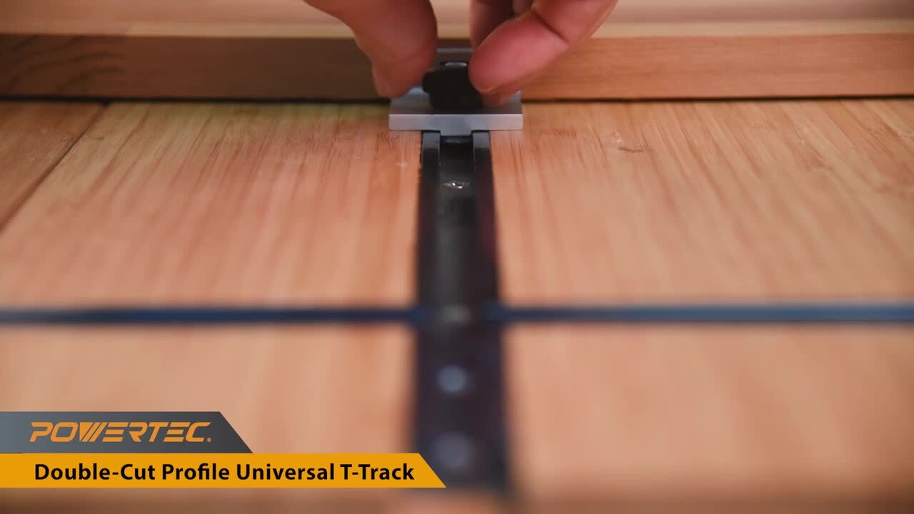 POWERTEC 48 in. Double-Cut Profile Universal T-Track with