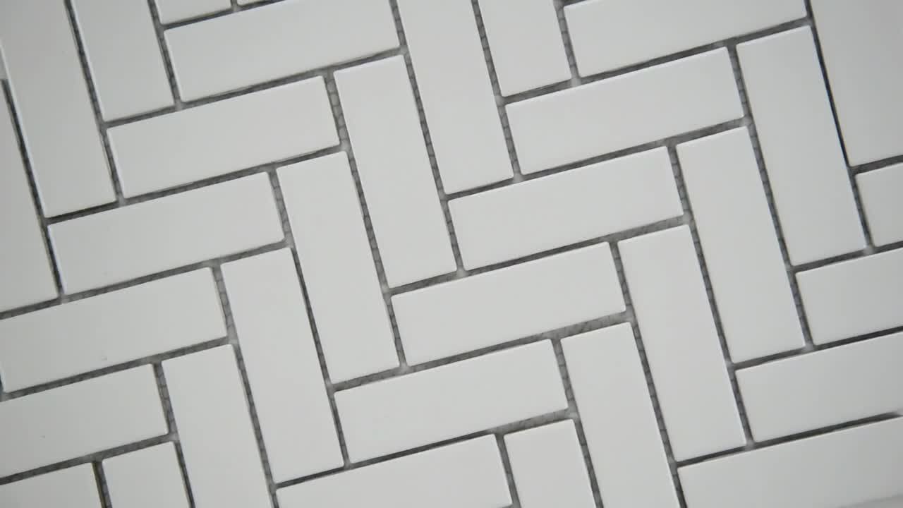 MSI Retro Bianco Herringbone 12.2 in. x 10.83 in. x 6mm Glossy Porcelain Mesh-Mounted Mosaic Tile (13.8 sq. ft. / case)