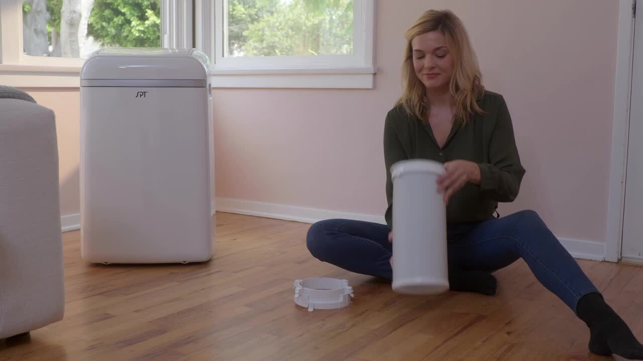 10,200 BTU Portable Air Conditioner Cools 350 Sq. Ft. with Dehumidifier and  Remote in White