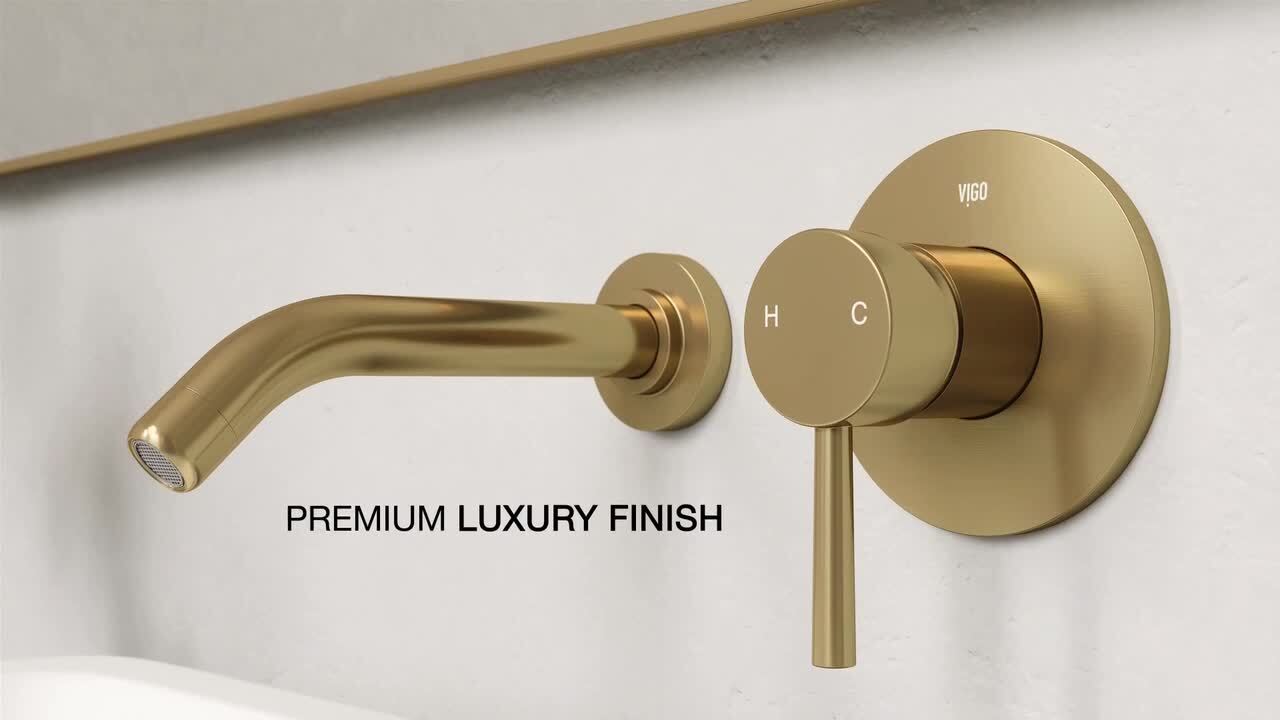 VIGO Olus Single Handle Wall Mount Bathroom Faucet in Chrome