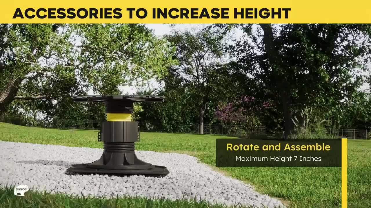 The Tile Doctor 914768-12 Black Center Tile Auto Leveling Head for Adjustable Pedestal for Tile and Paver Pedestal System 12-Pack