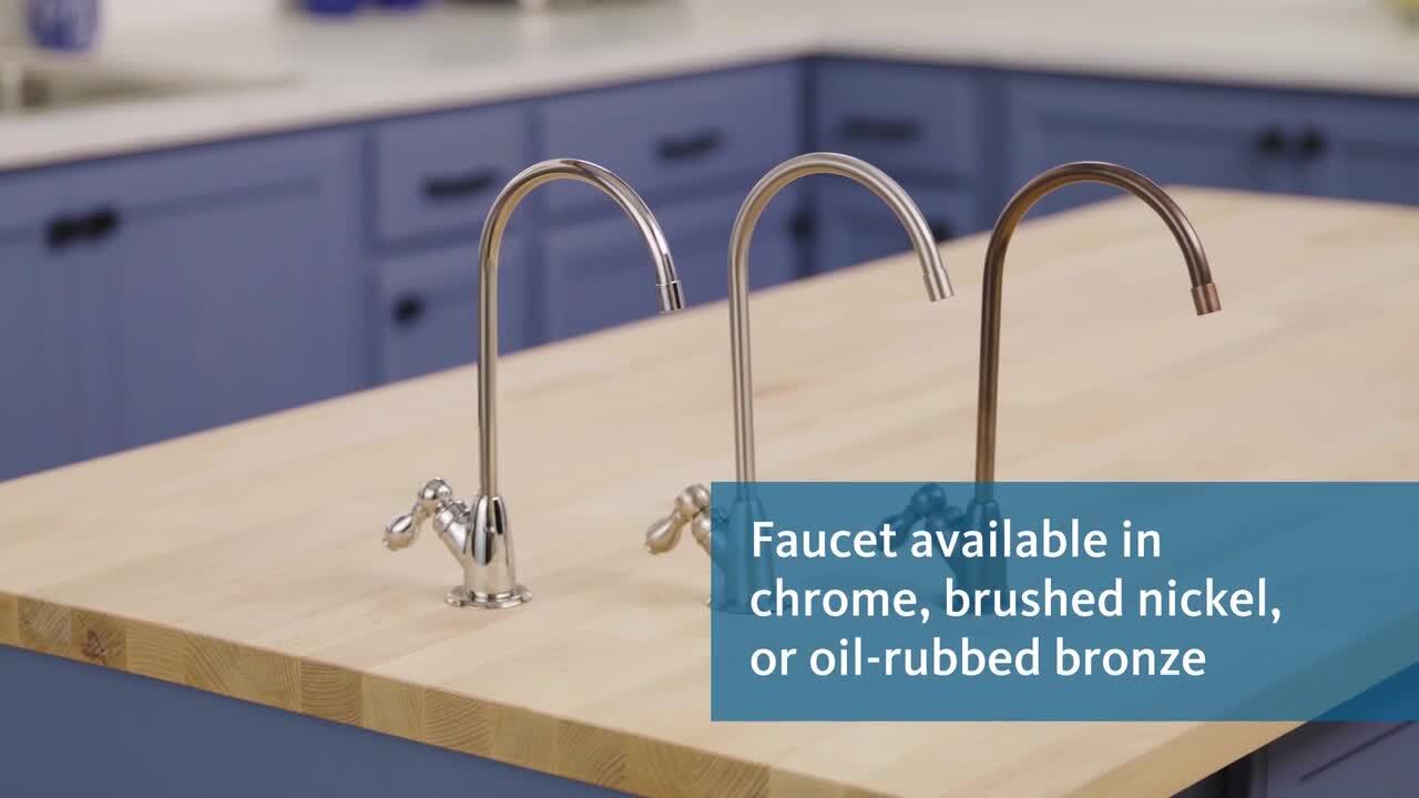 2-Stage Under Counter Water Filtration System with Brushed Nickel Finish  Faucet