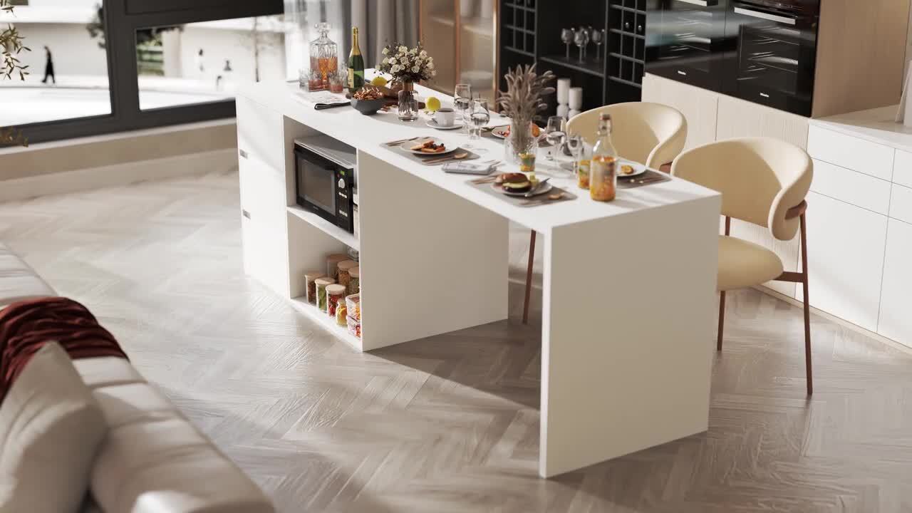 Wren Kitchens Kitchen Island With Cupboards And Seating Ex Display