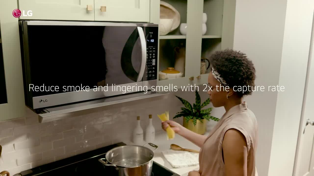 LG Smart 2.1 cu. ft. Stainless Steel Electric 1050-Watt Over-The