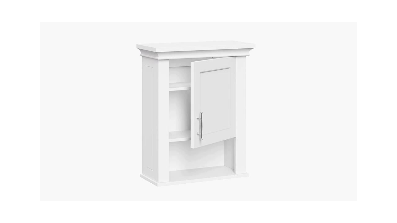 RiverRidge Somerset 16.63-in x 20.63-in x 7.38-in White Bathroom Wall Cabinet