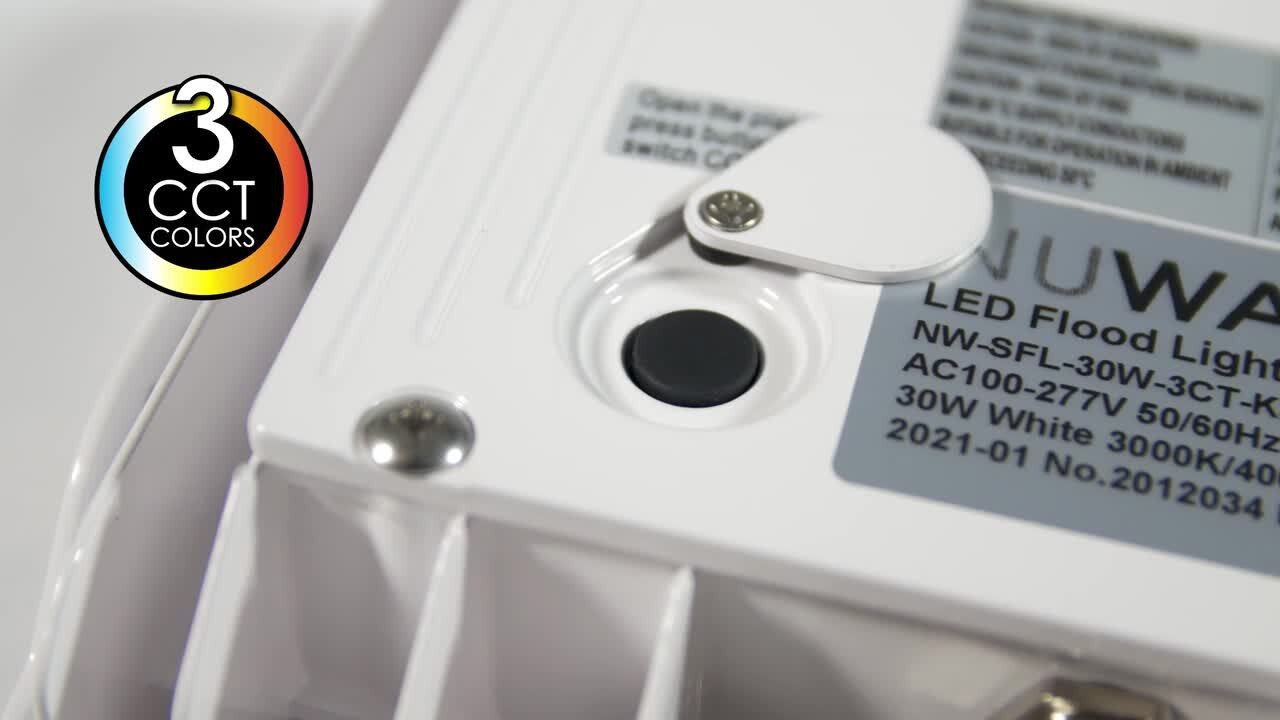 NuWatt 15-Watt 2250 Lumens White Outdoor Integrated LED Flood