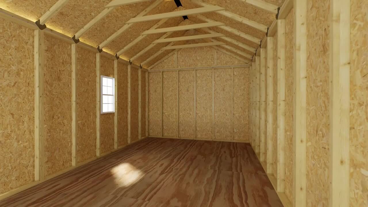 Best Barns - Tailored Titan 12 ft. x 20 ft. Wood Garage Kit with High Side Walls and Tasteful Gable Roof Design