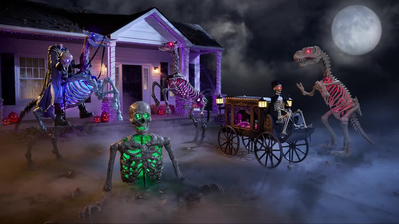 Home Accents Holiday 8.5 FT Grave & Bones Giant-Sized LED Undead