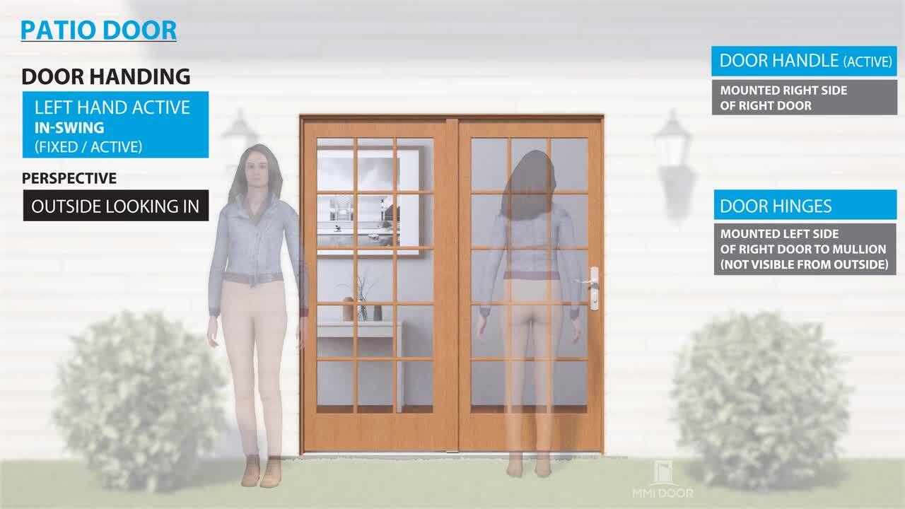 60 in. x 80 in. Right-Hand/Outswing Low-E 1 Lite Primed Fiberglass Double Prehung Patio Door with Internal Blinds