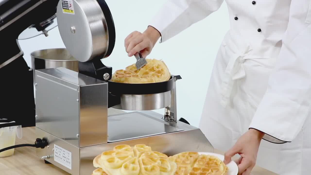 VEVOR Waffle Cone Heart-Shaped 25 PCS Waffle Makers 850W Silver