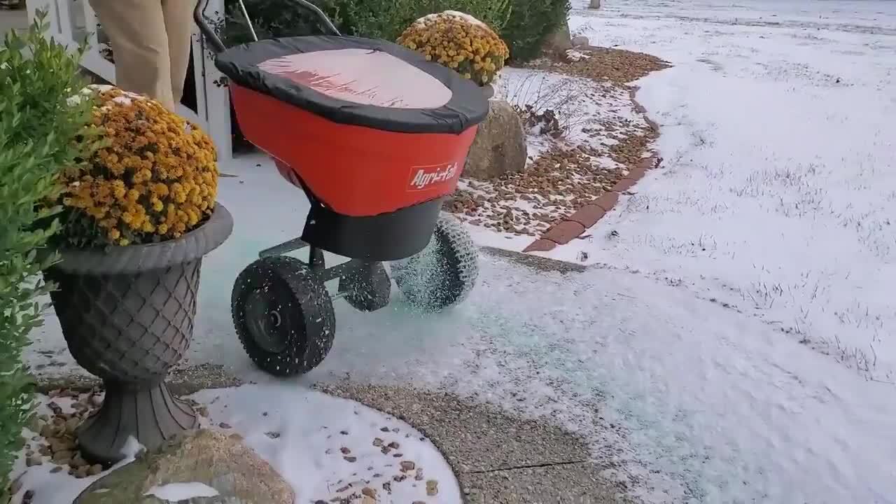 Agri-Fab 130 lbs. Capacity Push Salt Spreader with Stainless Steel