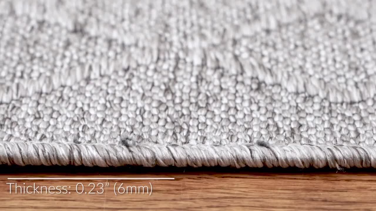 Tayse Rugs Alma Light Gray 8 ft. x 10 ft. Geometric Machine Washable Indoor  Area Rug ALM1668 8x10