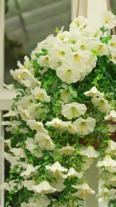 Nearly Natural 30 in. UV Resistant Artificial Morning Glory
