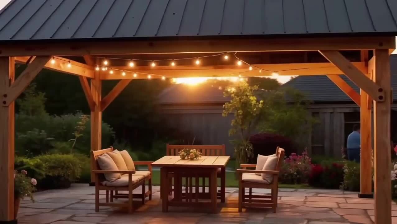 MeetLeisure 15 ft. x 13 ft. Premium Cedar Wood Outdoor Garden
