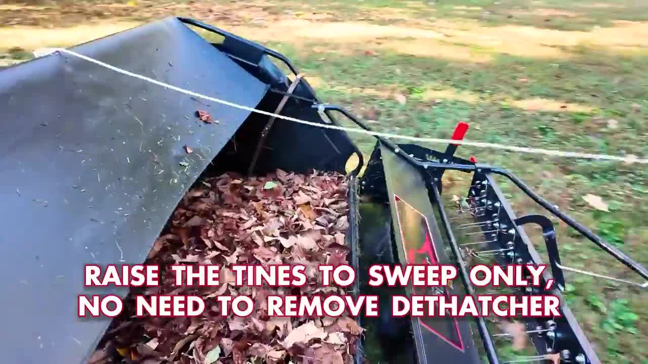 Brinly-Hardy 42 in. 20 cu. ft. Tow-Behind 2-in-1 Lawn Sweeper