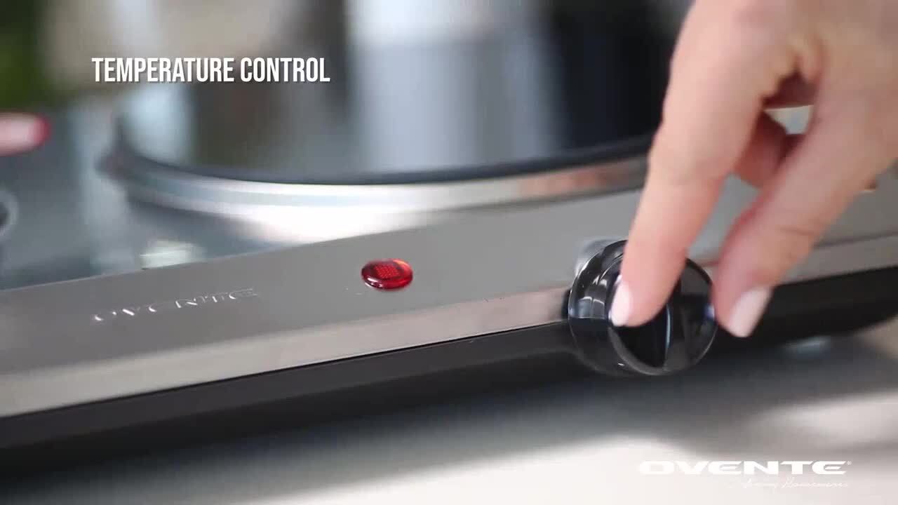 Single Burner 7.25 in. Silver Hot Plate