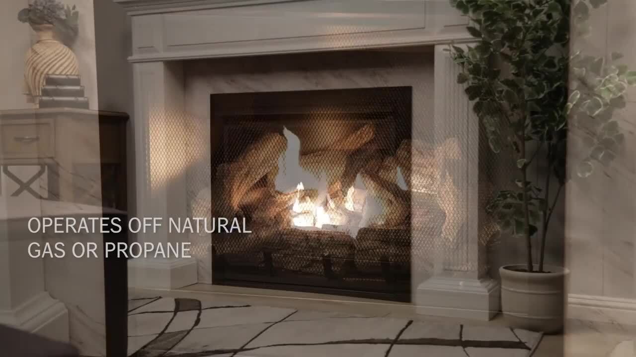 Cambridge 47 X30 Fireplace Mantel with LED Log Insert Cambridge 47 X30 Fireplace Mantel with LED Log Insert