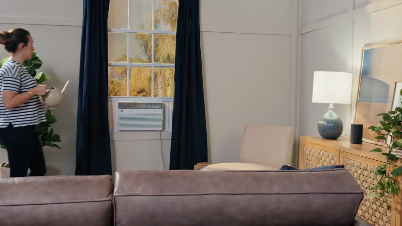 8,000 BTU 115-Volt Smart Window Air Conditioner for 350 Sq. Ft. in White with Wi-Fi and Remote