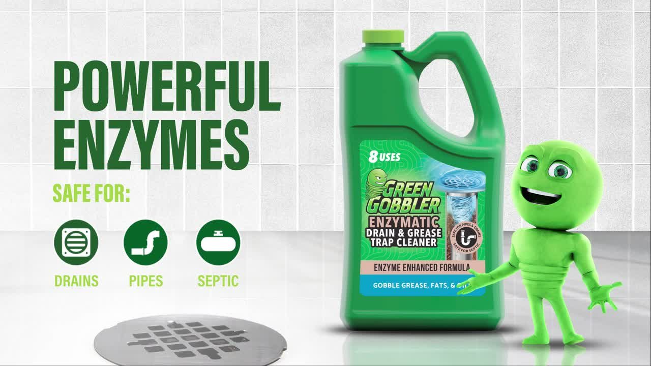 Green Gobbler 1 Gal. Enzymatic Drain and Grease Trap Cleaner for