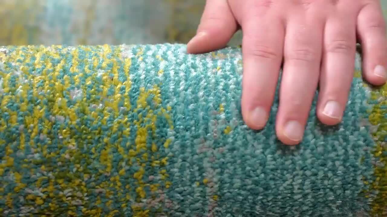 Unique Loom Jardin Lilly Turquoise 2' 2 x 3' 0 Area Rug 3128090