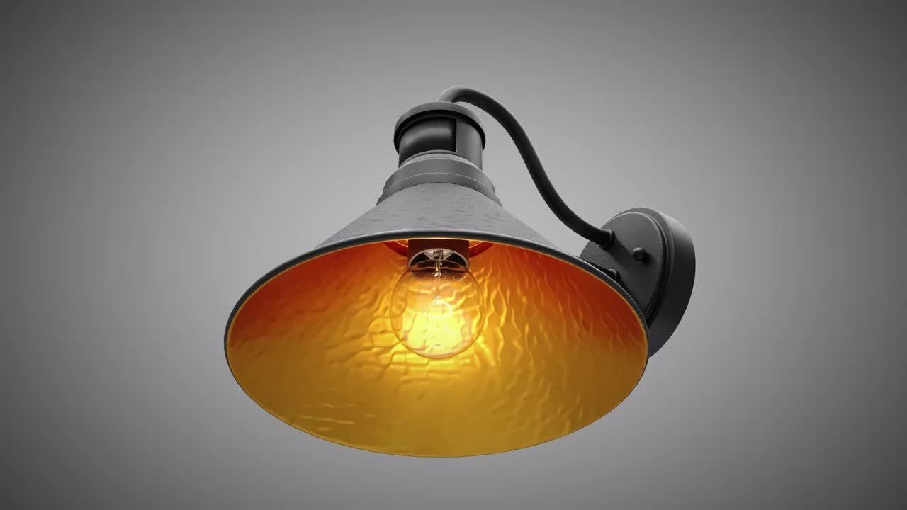 VAXCEL Outland 10 in. W Hammered Metal Rustic Bronze Motion Sensor