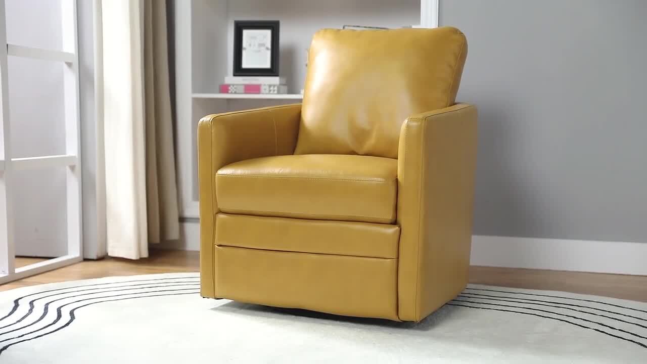 Vegan leather swivel discount chair