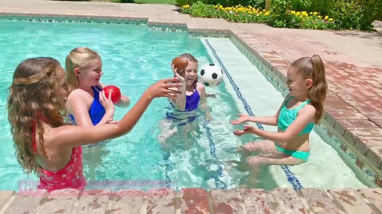 Poolmaster Inflatable Waterproof Sport Game Balls for Kids (Set of 3)