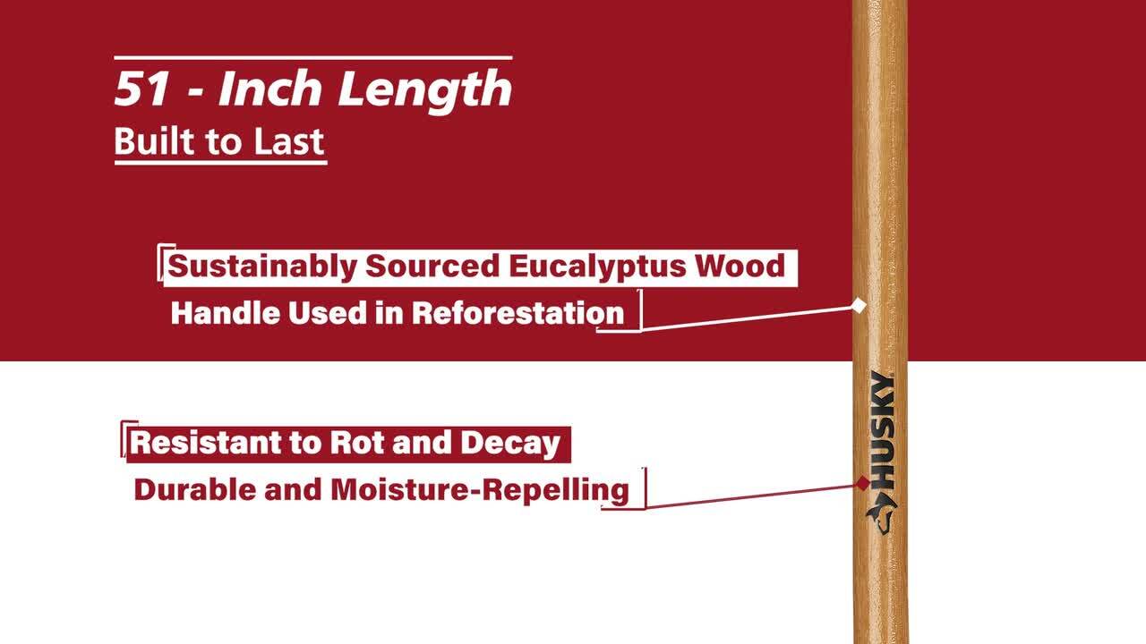 Husky - 51 in. L Wood Handle Garden Hoe