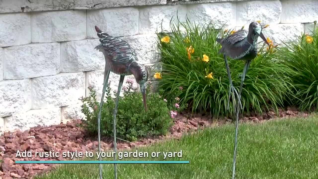 Sunnydaze Decor Peacock Metal Outdoor Garden Statue (Set of 2)
