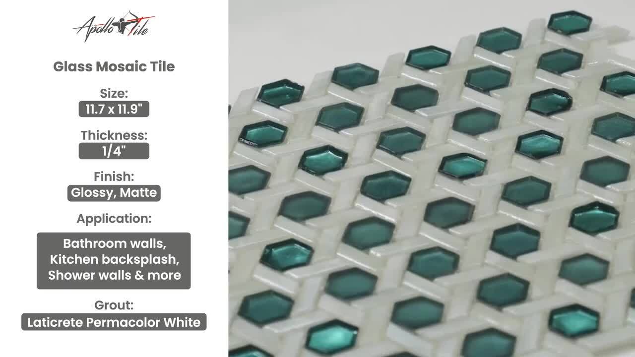 Apollo Tile (Sample) Majeste Gray 4-in x 4-in Glazed Glass Mixed Pattern Floor and Wall Tile