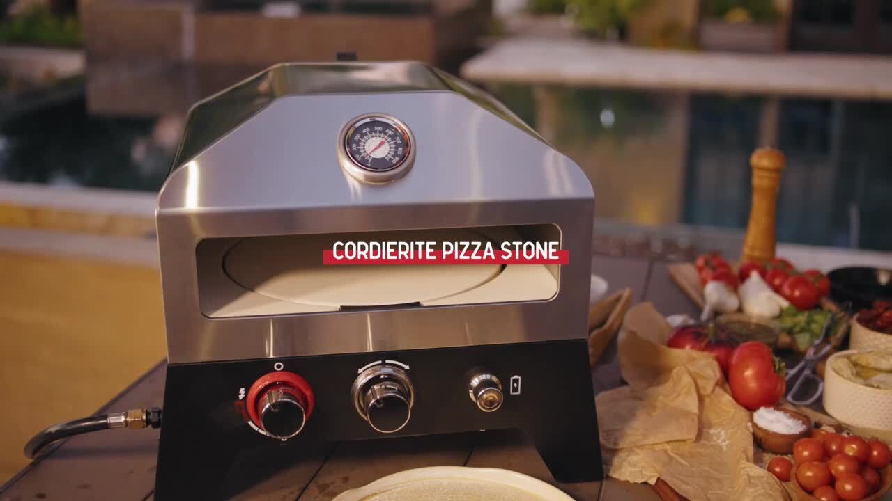 Nexgrill 12 in. Tabletop Propane Gas Outdoor Pizza Oven 820-0084B