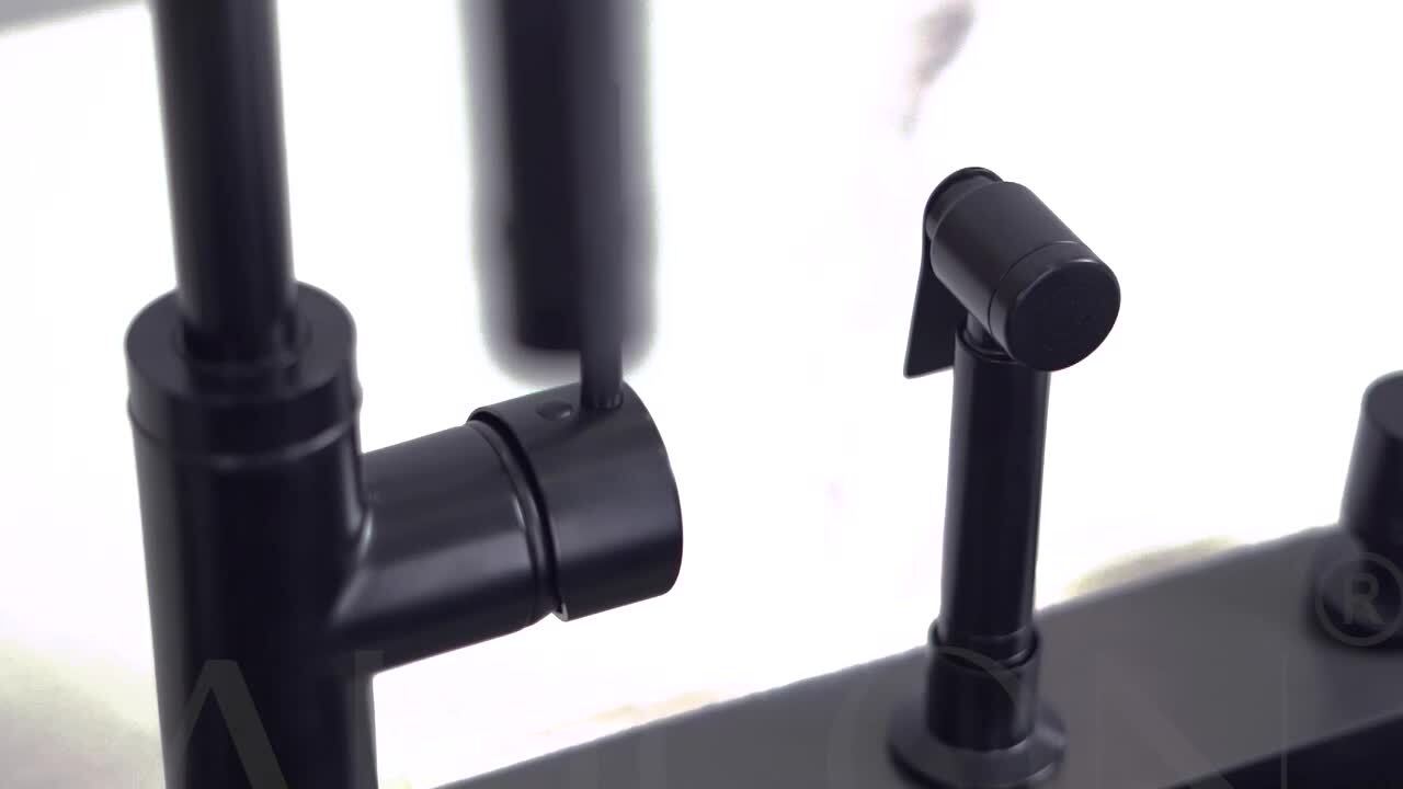 Apex Single-Handle Side Sprayer Kitchen Faucet in Matte Black Apex Single-Handle Side Sprayer Kitchen Faucet in Matte Black