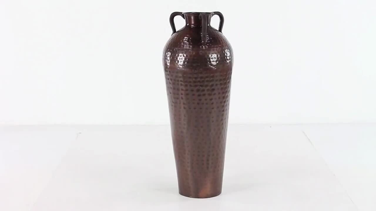 PB♛HM5679 Handgefertigte Bronze mit Porzellan Vase Kerzenständer 
