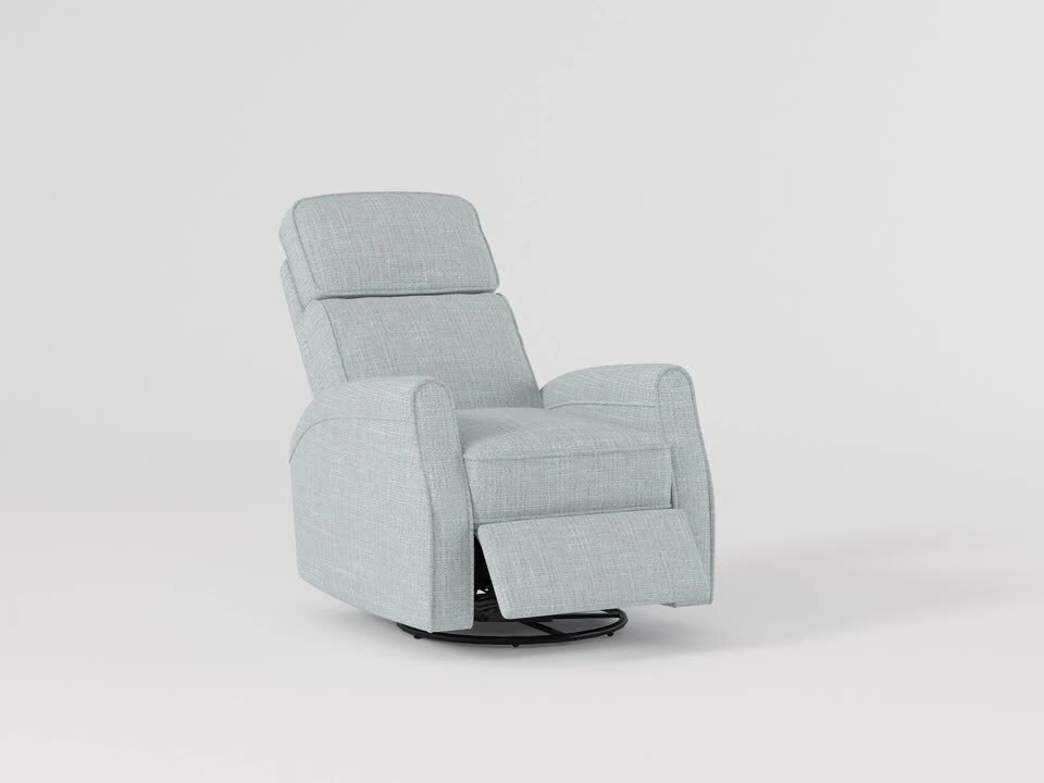 Lazzara Carmel Quartz Boucle Fabric Manual Swivel Glider