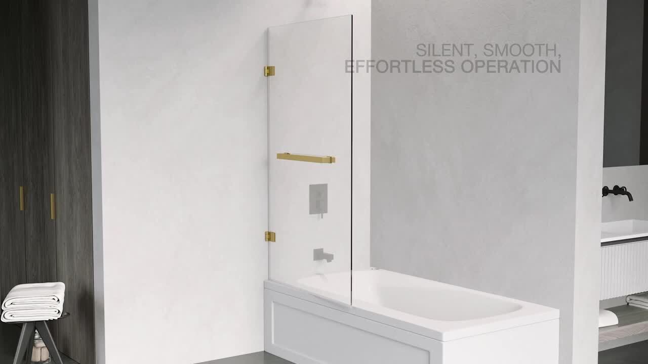 Rialto 34 in. x 58 in. Bathtub Door with .3125 in. Clear Glass and Stainless Steel Hardware Rialto 34 in. x 58 in. Bathtub Door with .3125 in. Clear Glass and Stainless Steel Hardware