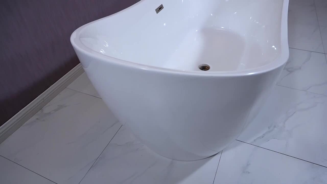 Oviedo 71 in. Acrylic Freestanding Double Slipper Flat Bottom Soaking Bathtub with Drain and Overflow Included in White Oviedo 71 in. Acrylic Freestanding Double Slipper Flat Bottom Soaking Bathtub with Drain and Overflow Included in White