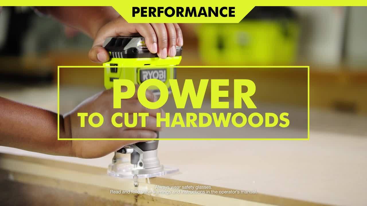 RIDGID 18V Brushless Cordless Compact Trim Router Kit with 18V Lithium Ion 2.0 Ah Battery and Charger
