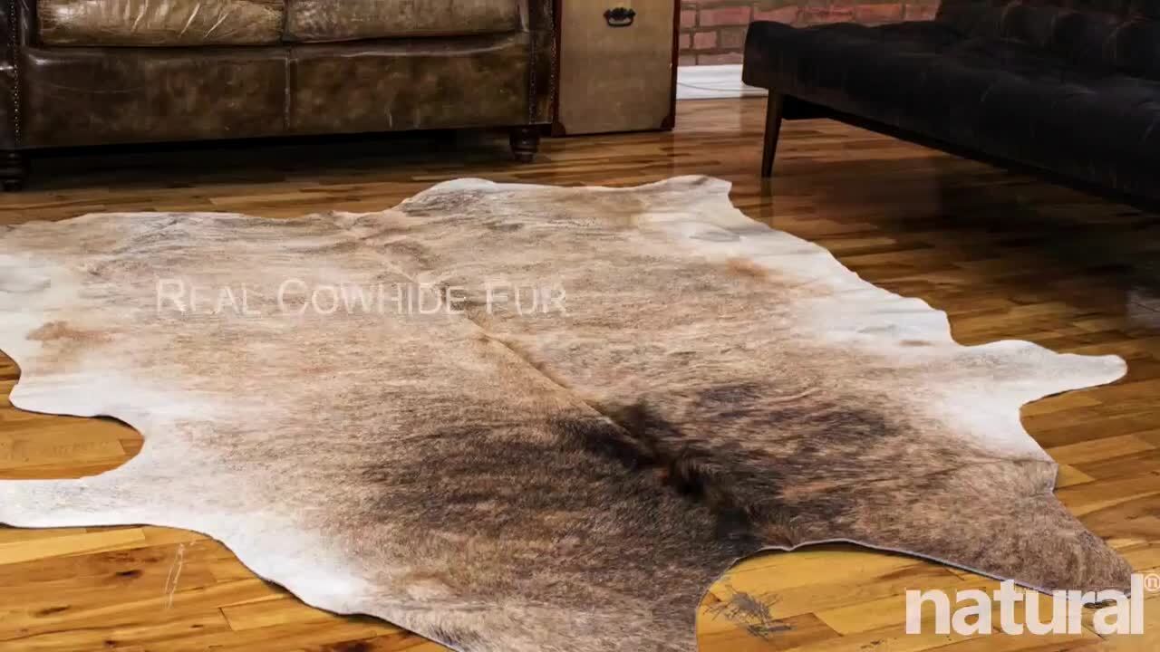 7' x 7' 2024 authentic cow hide rug