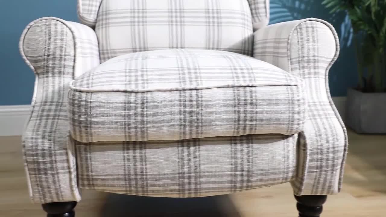 Blue best sale pattern recliner