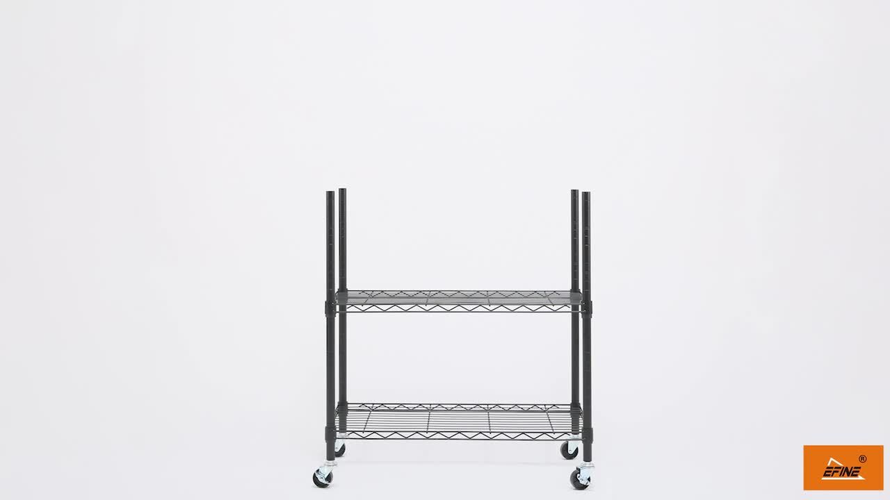 Black Metal Shelving Unit, URHOMEPRO 5-Tier Heavy Duty Height Adjustable  Kitchen Storage Shelves, Wire Shelving With Wheel, Wire Storage Racks for