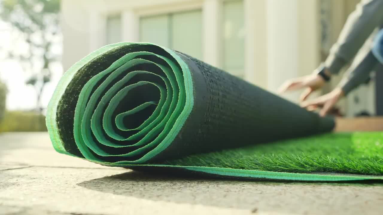 Kingdely 6.6 ft. x 13 ft. Green Artificial Grass Sod XLH0999-01-05-xin